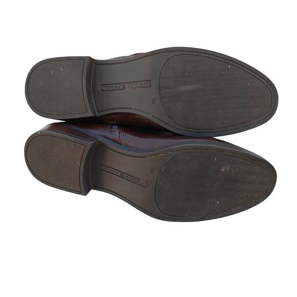 Tommy Hilfiger Brown Leather & Wool Tall Boots Size 8M - Picture 5 of 5